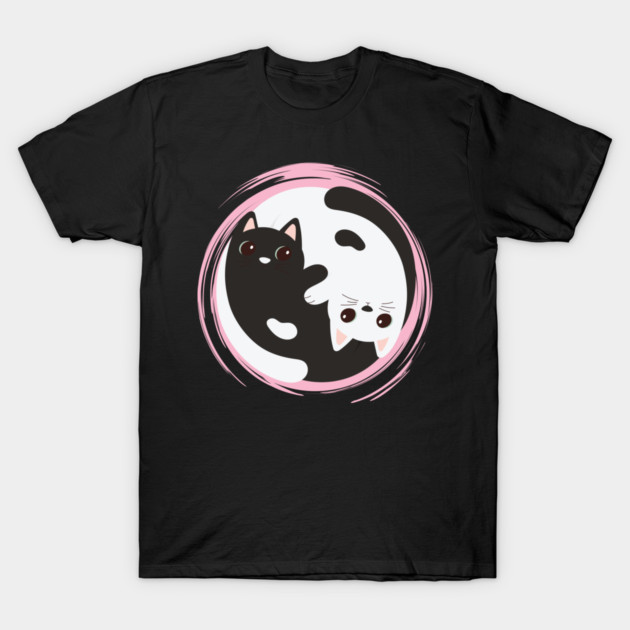Yin & Yang Meowgic T-Shirt by Champanie's Store