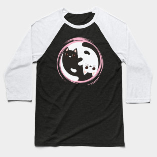 Yin & Yang Meowgic Baseball T-Shirt