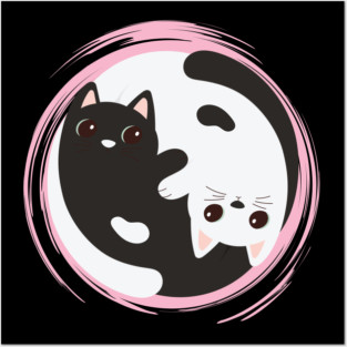 Yin & Yang Meowgic Posters and Art