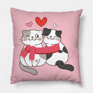 Romantic Kitty Couple Pillow
