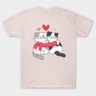 Romantic Kitty Couple T-Shirt