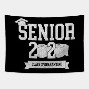 Funny high school graduation 2020 class of quarantine Tapestry