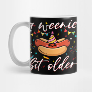 A Weenie Bit Older Cute Hot Dog Birthday Party Mug