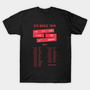 BTS World Tour 2026 Concert Tour Dates T-Shirt