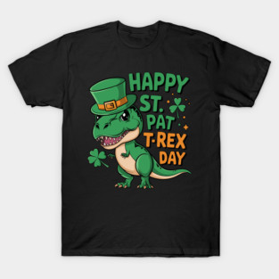Happy St Pat T Rex Day Dinosaur St Patricks Day Boys Toddler T-Shirt
