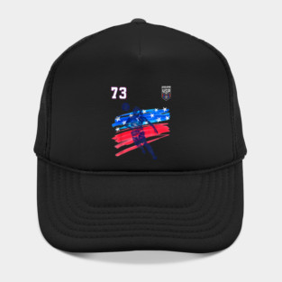 American USA Flag Soccer Jersey Favorite Lucky Number 73 Women Men Hat