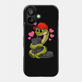 Red Hat Snake Loves Combat Boot Valentine Phone Case
