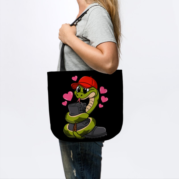 Red Hat Snake Loves Combat Boot Valentine by belownormal