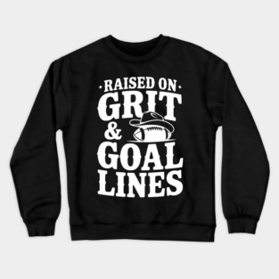 Raised on Grit & Goal Lines Crewneck Sweatshirt