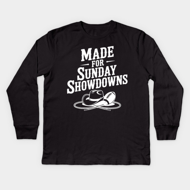 Made for Sunday Showdowns Kids Long Sleeve T-Shirt by Frank Ring