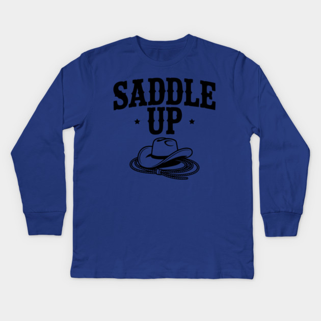 Saddle Up Kids Long Sleeve T-Shirt by Frank Ring