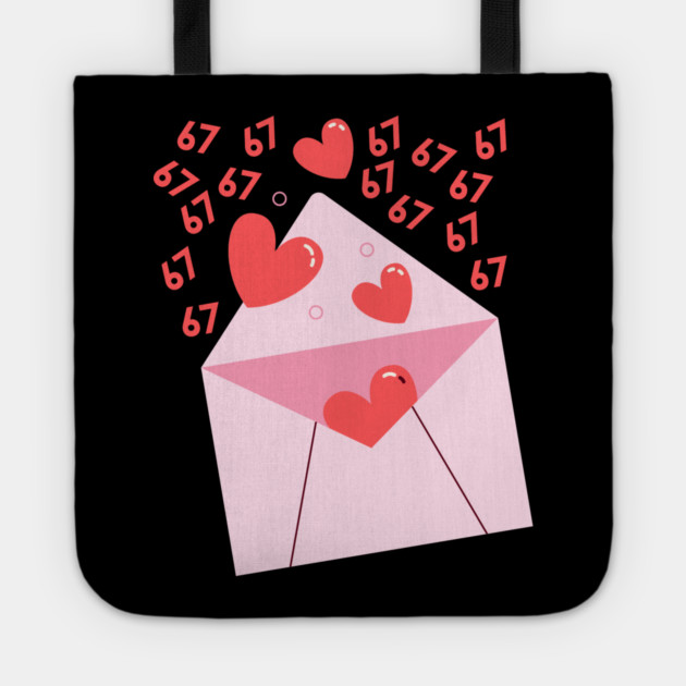67 Love Letter Tote by Creatifly Graphic Tees