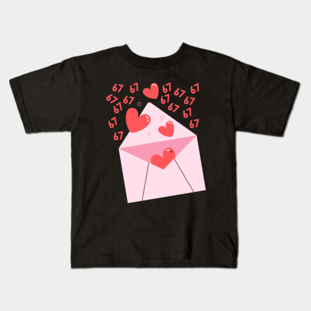 67 Love Letter Kids T-Shirt by Creatifly Graphic Tees