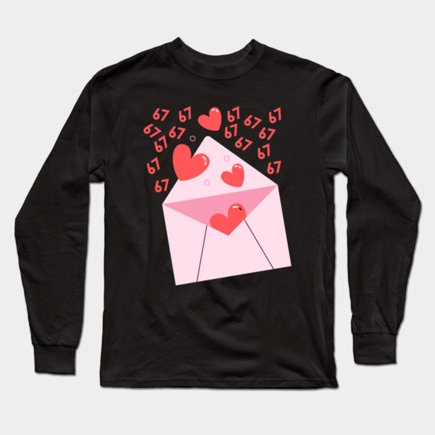 67 Love Letter Long Sleeve T-Shirt by Creatifly Graphic Tees