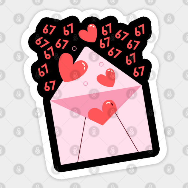67 Love Letter Sticker by Creatifly Graphic Tees