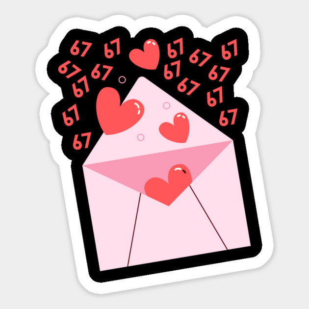 67 Love Letter Magnet by Creatifly Graphic Tees