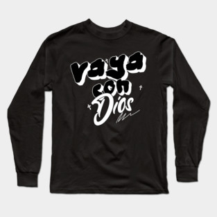 Vaya con Dios (Dark Colors) – Christian Typography Faith Design Long Sleeve T-Shirt