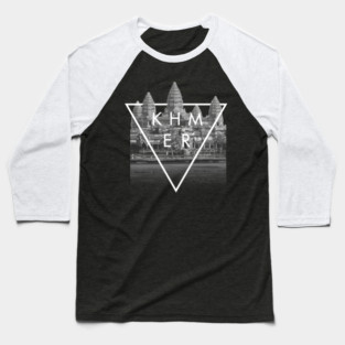 Khmer Cambodian Aesthetic Angkor Wat Baseball T-Shirt