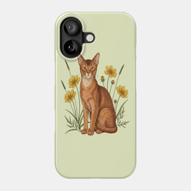 Abyssinian Cat Garden Aesthetic Phone Case by BirdsnStuff