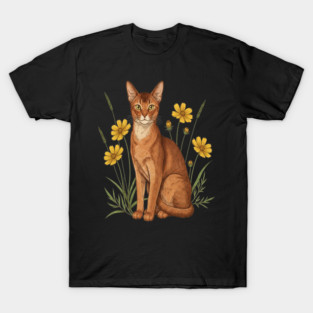 Abyssinian Cat Garden Aesthetic T-Shirt