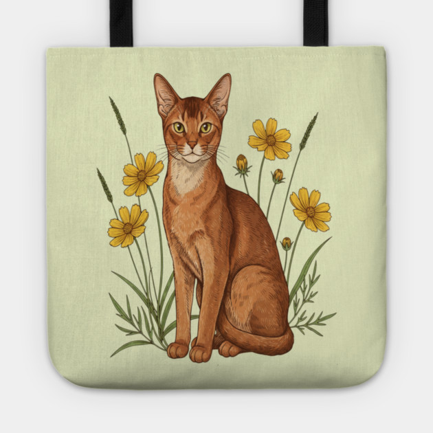 Abyssinian Cat Garden Aesthetic Tote by BirdsnStuff