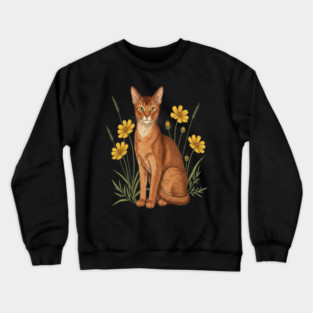 Abyssinian Cat Garden Aesthetic Crewneck Sweatshirt