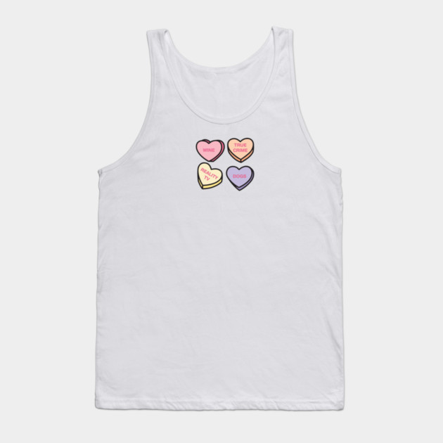 Conversation Hearts Tank Top by Laura Contarino