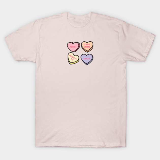 Conversation Hearts T-Shirt by Laura Contarino