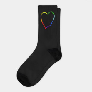 Rainbow Heart Socks