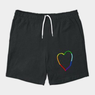 Rainbow Heart Shorts