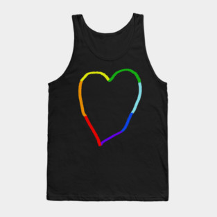 Rainbow Heart Tank Top