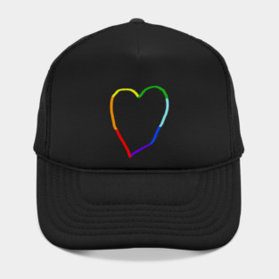 Rainbow Heart Hat