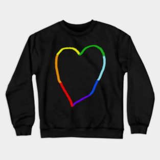 Rainbow Heart Crewneck Sweatshirt