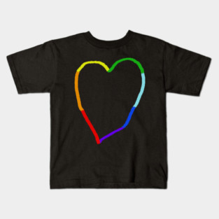 Rainbow Heart Kids T-Shirt