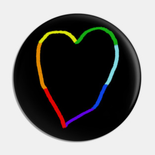 Rainbow Heart Pin