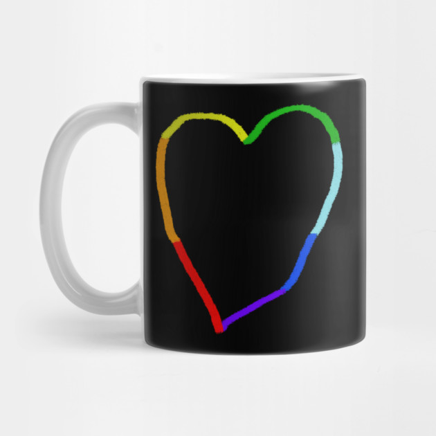 Rainbow Heart by Creatifly Graphic Tees