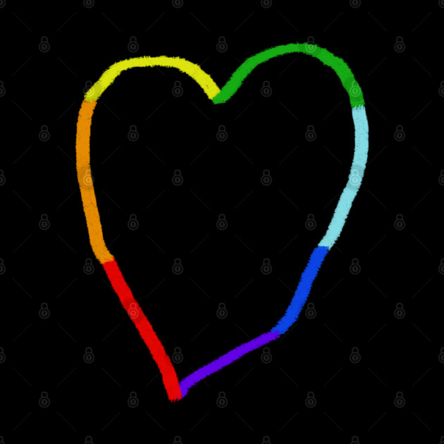 Rainbow Heart by Creatifly Graphic Tees