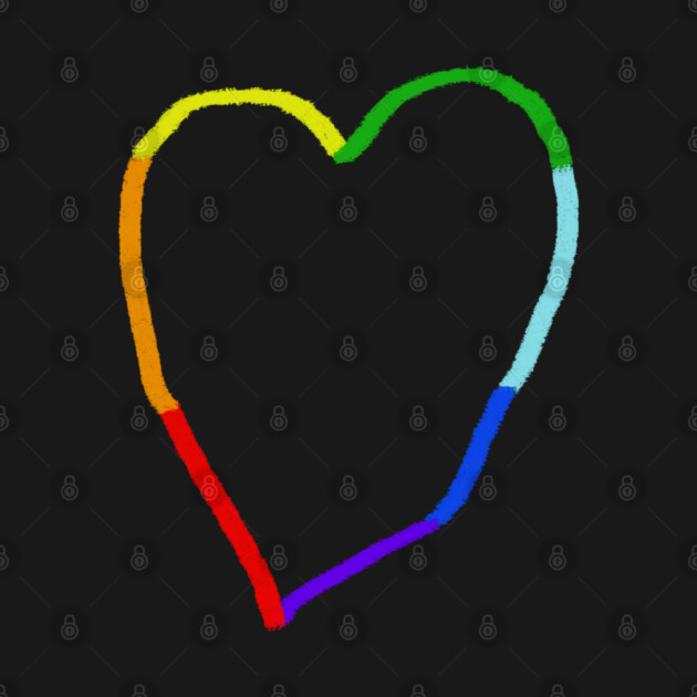Rainbow Heart by Creatifly Graphic Tees