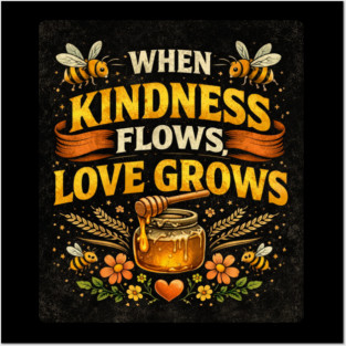 When Kindness Flows Love Grows - Male Posters and Art