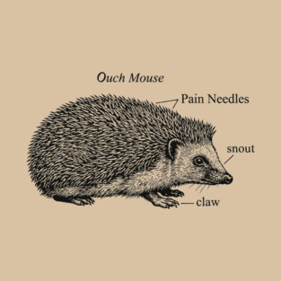 Ouch Mouse - Funny Hedgehog Anatomy Meme T-Shirt
