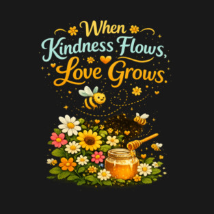 When Kindness Flows, Love Grows - Female T-Shirt