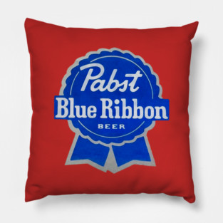 Pabst Blue Ribbon Beer Logo PBR Pillow