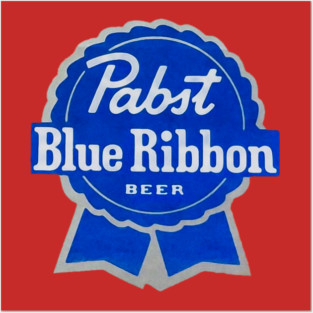 Pabst Blue Ribbon Beer Logo PBR Posters and Art