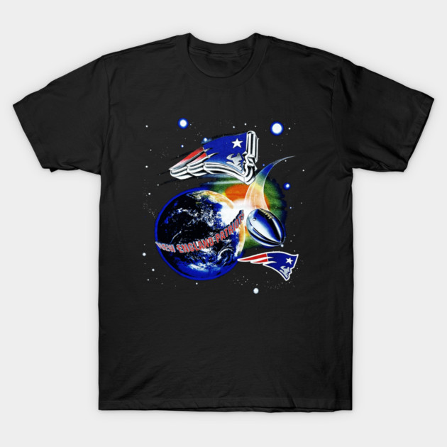New England Patriots - Outer Space Football T-Shirt by nicklower