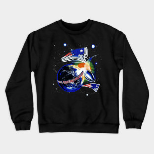 New England Patriots - Outer Space Football Crewneck Sweatshirt
