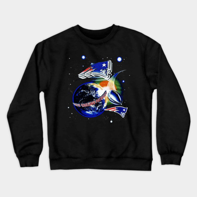 New England Patriots - Outer Space Football Crewneck Sweatshirt by nicklower