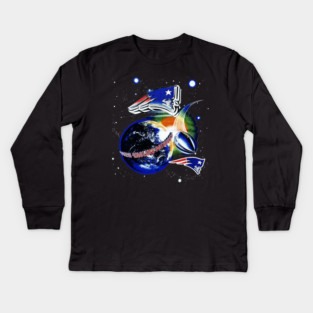 New England Patriots - Outer Space Football Kids Long Sleeve T-Shirt