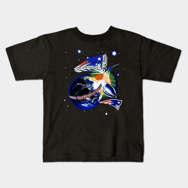 New England Patriots - Outer Space Football Kids T-Shirt by nicklower