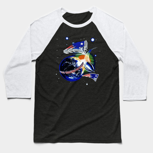 New England Patriots - Outer Space Football Baseball T-Shirt by nicklower