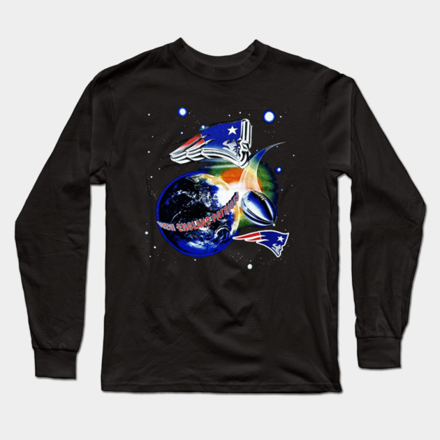 New England Patriots - Outer Space Football Long Sleeve T-Shirt by nicklower
